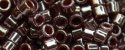 (image for) TOHO Aiko Precision Cylinder Bead. Brick Red Gold Luster TB-460