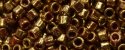 (image for) TOHO Aiko Precision Cylinder Bead. Brick Red 24k Gilded Marbled Opaque TB-1708