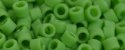 (image for) TOHO Aiko Precision Cylinder Bead. Bright Green Matte Opaque TB-47F