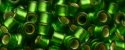 (image for) TOHO Aiko Precision Cylinder Bead. Bright Green Silver Lined Matte TB-27BF