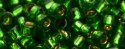 (image for) TOHO Aiko Precision Cylinder Bead. Bright Green Silver Lined TB-27B