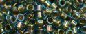 (image for) TOHO Aiko Precision Cylinder Bead. Bronze Lined Aqua Rainbow TB-995