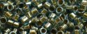 (image for) TOHO Aiko Precision Cylinder Bead. Bronze Lined Aqua Transparent TB-990