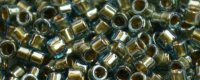 TOHO Aiko Precision Cylinder Bead. Bronze Lined Aqua Transparent TB-990 (image for) TOHO Aiko Precision Cylinder Bead. Bronze Lined Aqua Transparent TB-990