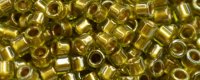 TOHO Aiko Precision Cylinder Bead. Bronze Lined Peridot Transparent TB-991 (image for) TOHO Aiko Precision Cylinder Bead. Bronze Lined Peridot Transparent TB-991