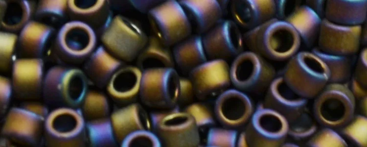 (image for) TOHO Aiko Precision Cylinder Bead. Brown Iris Metallic Matte TB-615