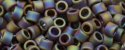 (image for) TOHO Aiko Precision Cylinder Bead. Brown Matte Opaque Rainbow TB-406F