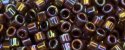 (image for) TOHO Aiko Precision Cylinder Bead. Brown Opaque Rainbow TB-406