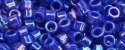 (image for) TOHO Aiko Precision Cylinder Bead. Cobalt Blue Opaque Rainbow TB-408