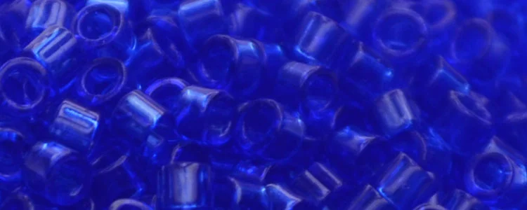 (image for) TOHO Aiko Precision Cylinder Bead. Cobalt Blue Transparent TB-8