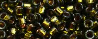 (image for) TOHO Aiko Precision Cylinder Bead. Copper Lined Olive Transparent TB-862
