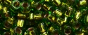 (image for) TOHO Aiko Precision Cylinder Bead. Copper Lined Olivine Transparent TB-742