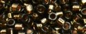 (image for) TOHO Aiko Precision Cylinder Bead. Copper Lined Smokey Topaz Transparent TB-860