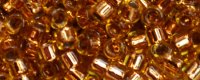 TOHO Aiko Precision Cylinder Bead. Copper Lined Topaz Transparent TB-744 (image for) TOHO Aiko Precision Cylinder Bead. Copper Lined Topaz Transparent TB-744