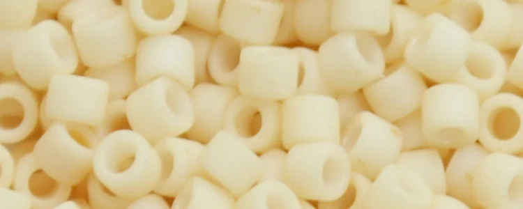 (image for) TOHO Aiko Precision Cylinder Bead. Cream Chalk Matte Opaque TB-763