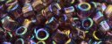 (image for) TOHO Aiko Precision Cylinder Bead. Dark Amethyst Transparent Rainbow TB-166C