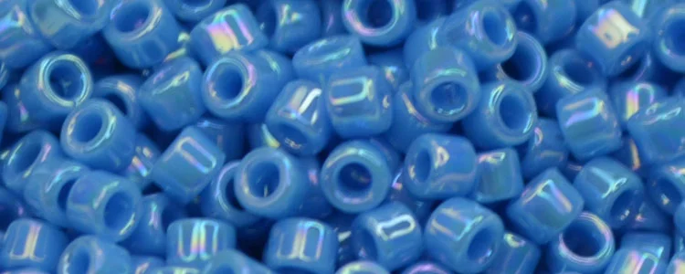 (image for) TOHO Aiko Precision Cylinder Bead. Dark Aqua Opaque Rainbow TB-403D