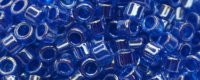 TOHO Aiko Precision Cylinder Bead. Dark Blue Lined Aqua Luster TB-1057 (image for) TOHO Aiko Precision Cylinder Bead. Dark Blue Lined Aqua Luster TB-1057