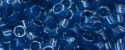 (image for) TOHO Aiko Precision Cylinder Bead. Dark Blue Lined Aqua Transparent TB-932