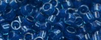 TOHO Aiko Precision Cylinder Bead. Dark Blue Lined Aqua Transparent TB-932 (image for) TOHO Aiko Precision Cylinder Bead. Dark Blue Lined Aqua Transparent TB-932