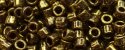 (image for) TOHO Aiko Precision Cylinder Bead. Dark Brown 24k Gilded Marbled Opaque TB-1705