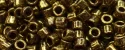 (image for) TOHO Aiko Precision Cylinder Bead. Dark Brown 24k Gilded Marbled Opaque TB-1705