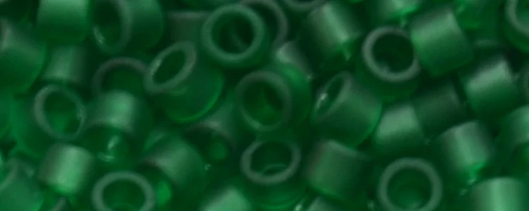 (image for) TOHO Aiko Precision Cylinder Bead. Dark Emerald Green Transparent Matte TB-939F