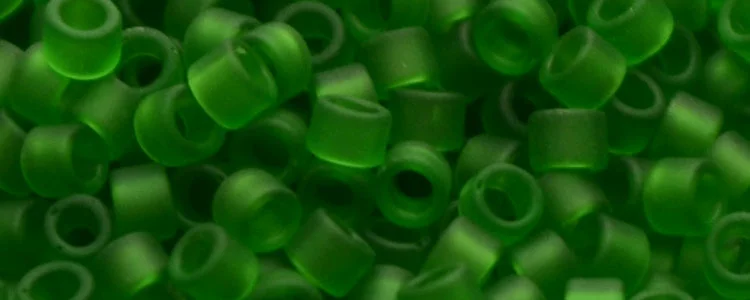 (image for) TOHO Aiko Precision Cylinder Bead. Dark Green Transparent Matte TB-7BF