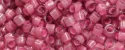 (image for) TOHO Aiko Precision Cylinder Bead. Dark Pink Lined Topaz Transparent TB-959