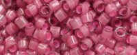 TOHO Aiko Precision Cylinder Bead. Dark Pink Lined Topaz Transparent TB-959 (image for) TOHO Aiko Precision Cylinder Bead. Dark Pink Lined Topaz Transparent TB-959