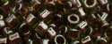 (image for) TOHO Aiko Precision Cylinder Bead. Dark Red Lined Emerald TB-250