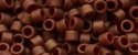 (image for) TOHO Aiko Precision Cylinder Bead. Dark Red Lined Mustard Matte Luster TB-1625F