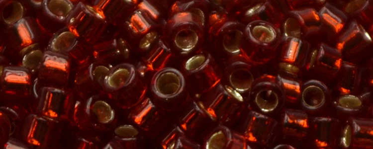 (image for) TOHO Aiko Precision Cylinder Bead. Dark Ruby Silver Lined TB-25C