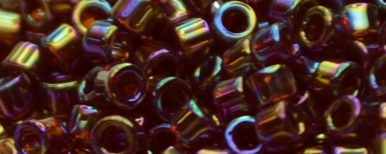 (image for) TOHO Aiko Precision Cylinder Bead. Dark Ruby Transparent Rainbow TB-165C