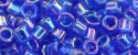 (image for) TOHO Aiko Precision Cylinder Bead. Dark Sapphire Transparent Rainbow TB-87