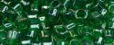 (image for) TOHO Aiko Precision Cylinder Bead. Emerald Lined Lime Transparent TB-796