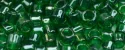(image for) TOHO Aiko Precision Cylinder Bead. Emerald Lined Lime Transparent TB-796