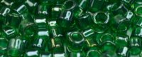 (image for) TOHO Aiko Precision Cylinder Bead. Emerald Lined Lime Transparent TB-796