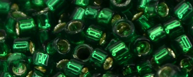 (image for) TOHO Aiko Precision Cylinder Bead. Emerald Green Silver Lined TB-36