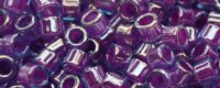 TOHO Aiko Precision Cylinder Bead. Fuchsia Lined Aqua Luster TB-1063 (image for) TOHO Aiko Precision Cylinder Bead. Fuchsia Lined Aqua Luster TB-1063