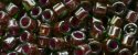 (image for) TOHO Aiko Precision Cylinder Bead. Fuchsia Lined Emerald Luster TB-1043