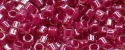 (image for) TOHO Aiko Precision Cylinder Bead. Fuchsia Lined Pink Luster TB-1036