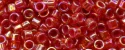 (image for) TOHO Aiko Precision Cylinder Bead. Fuchsia Lined Ruby Rainbow TB-1822