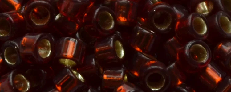 (image for) TOHO Aiko Precision Cylinder Bead. Garnet Silver Lined TB-25D