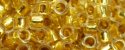 (image for) TOHO Aiko Precision Cylinder Bead. 24k Gold Lined Crystal TB-701