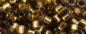 (image for) TOHO Aiko Precision Cylinder Bead. 24k Gold Lined Light Smoke Topaz Transparent TB-884