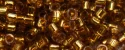 (image for) TOHO Aiko Precision Cylinder Bead. 24k Gold Lined Pink Transparent TB-754