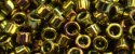(image for) TOHO Aiko Precision Cylinder Bead. Golden Green Metallic TB-513