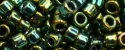 (image for) TOHO Aiko Precision Cylinder Bead. Green Iris Higher Metallic TB-507