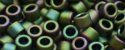 (image for) TOHO Aiko Precision Cylinder Bead. Green Iris Metallic Matte TB-707